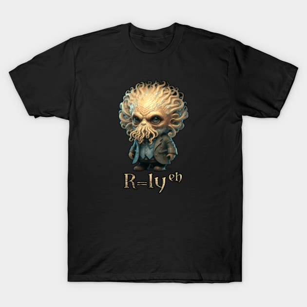 Cthulhu Einstein - R=lyeh (E=mc2), Chtulhu pun T-Shirt by InfinityTone